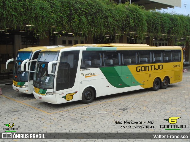 Empresa Gontijo de Transportes 12495 na cidade de Belo Horizonte, Minas Gerais, Brasil, por Valter Francisco. ID da foto: 10719609.