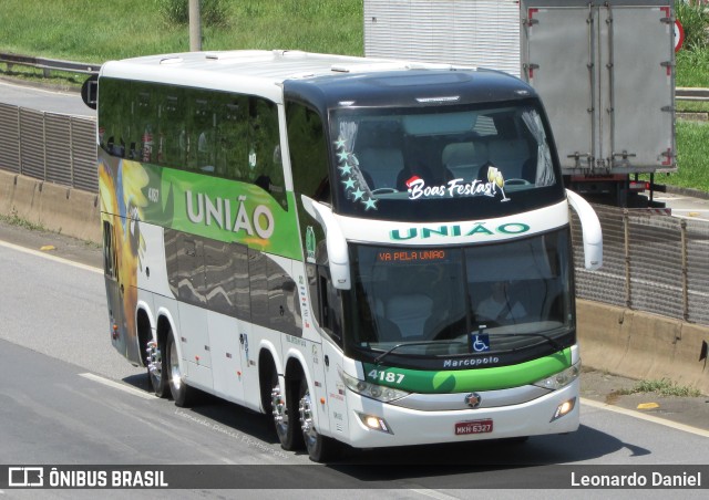 Empresa União de Transportes 4187 na cidade de Aparecida, São Paulo, Brasil, por Leonardo Daniel. Número da foto: #10721384.