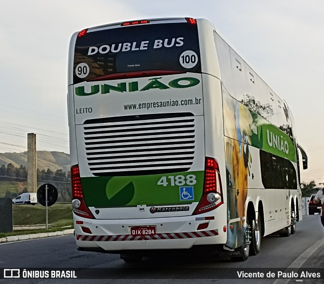 Empresa União de Transportes 4188 na cidade de Aparecida, São Paulo, Brasil, por Vicente de Paulo Alves. ID da foto: 10718921.