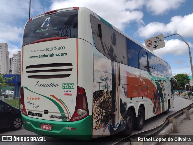 Empresa de Transportes Andorinha 6262 na cidade de São Paulo, São Paulo, Brasil, por Rafael Lopes de Oliveira. ID da foto: 10719666.