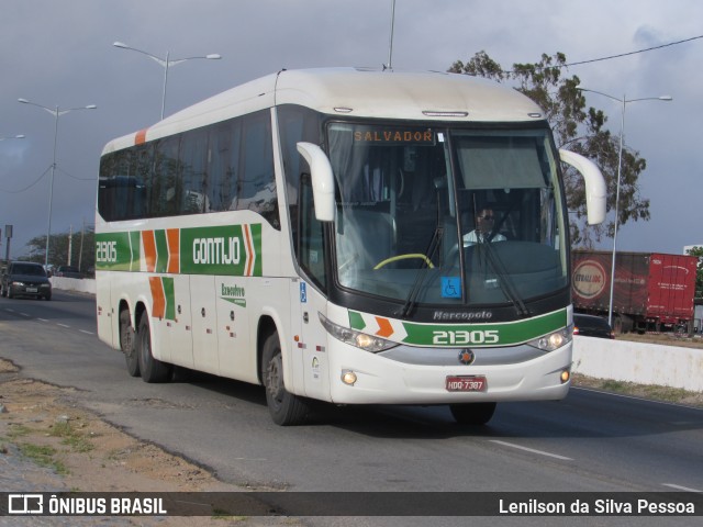 Empresa Gontijo de Transportes 21305 na cidade de Caruaru, Pernambuco, Brasil, por Lenilson da Silva Pessoa. ID da foto: 10723808.