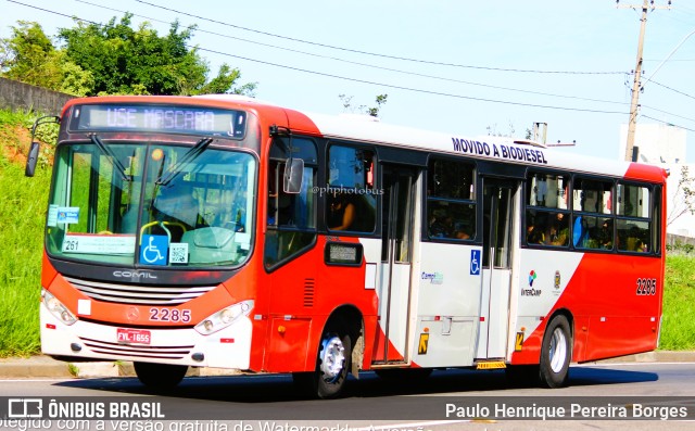 Expresso CampiBus 2285 na cidade de Campinas, São Paulo, Brasil, por Paulo Henrique Pereira Borges. ID da foto: 10725726.