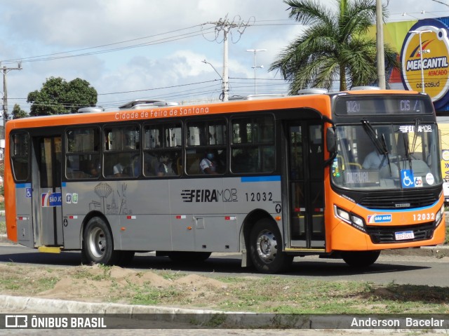 Auto Ônibus São João 12032 na cidade de Feira de Santana, Bahia, Brasil, por Anderson  Bacelar. ID da foto: 10725180.