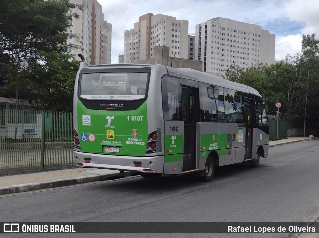 Transcooper > Norte Buss 1 6107 na cidade de São Paulo, São Paulo, Brasil, por Rafael Lopes de Oliveira. ID da foto: 10723290.