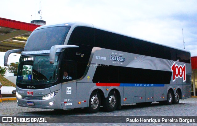 Auto Viação 1001 RJ 108.1143 na cidade de Guaratinguetá, São Paulo, Brasil, por Paulo Henrique Pereira Borges. Número da foto: #10725681.