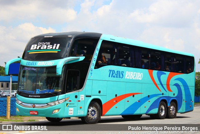 Trans Ribeiro 2316 na cidade de São Paulo, São Paulo, Brasil, por Paulo Henrique Pereira Borges. Número da foto: #10725497.