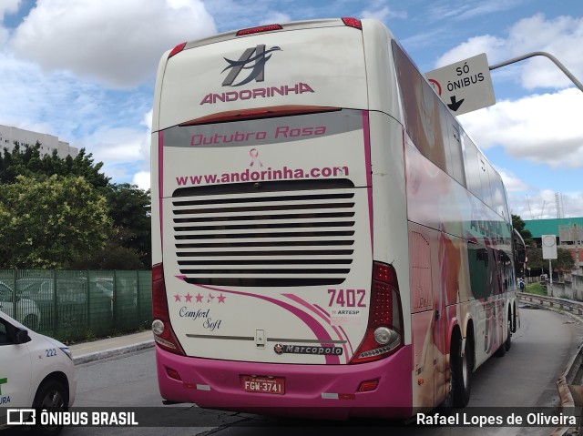 Empresa de Transportes Andorinha 7402 na cidade de São Paulo, São Paulo, Brasil, por Rafael Lopes de Oliveira. Número da foto: #10723201.