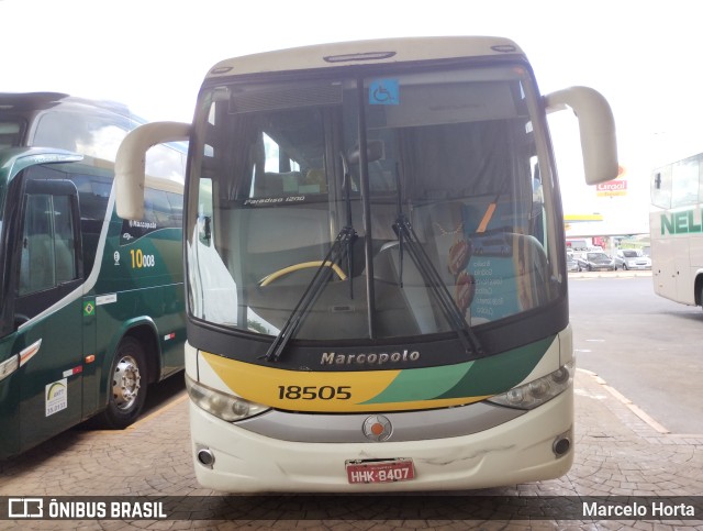 Empresa Gontijo de Transportes 18505 na cidade de Ribeirão Preto, São Paulo, Brasil, por Marcelo Horta. ID da foto: 10629116.