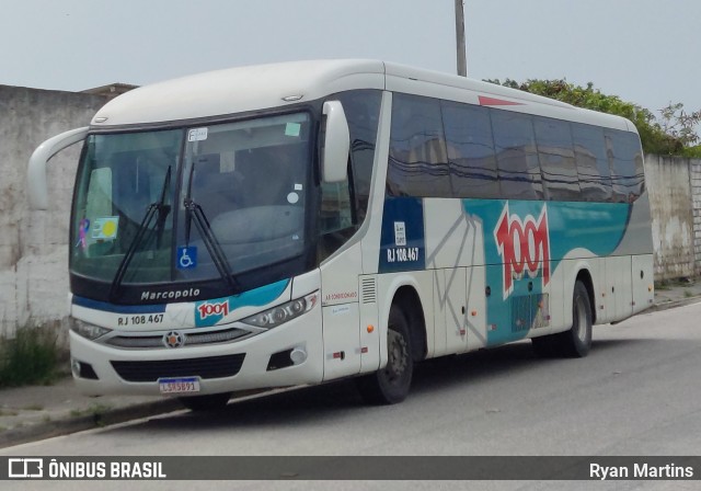 Auto Viação 1001 RJ 108.467 na cidade de Rio das Ostras, Rio de Janeiro, Brasil, por Ryan Martins. ID da foto: 10630761.