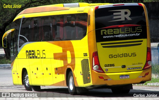 Expresso Real Bus 0286 na cidade de João Pessoa, Paraíba, Brasil, por Carlos Júnior. Número da foto: #10630034.