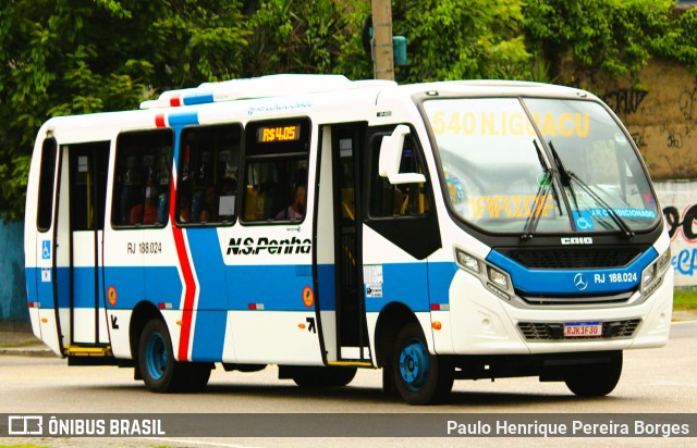 Viação Nossa Senhora da Penha RJ 188.024 na cidade de Nova Iguaçu, Rio de Janeiro, Brasil, por Paulo Henrique Pereira Borges. ID da foto: 10631650.