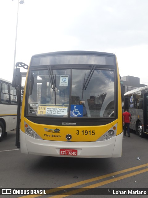 Viação Metrópole Paulista - Zona Leste 3 1915 na cidade de Barueri, São Paulo, Brasil, por Lohan Mariano. Número da foto: #10629708.