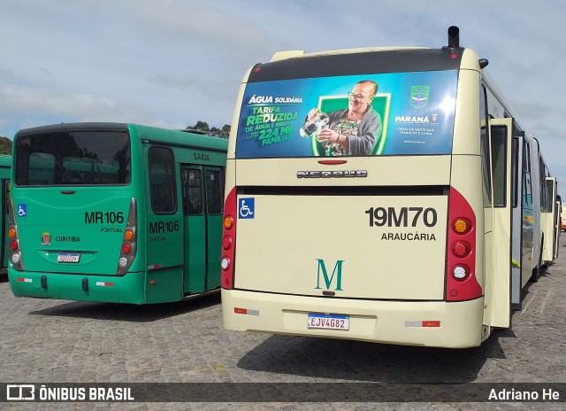 Araucária Transportes Coletivos 19M70 na cidade de Curitiba, Paraná, Brasil, por Adriano He. Número da foto: #10632190.