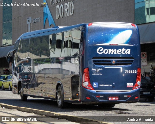 Viação Cometa 719522 na cidade de Rio de Janeiro, Rio de Janeiro, Brasil, por André Almeida. ID da foto: 10630378.