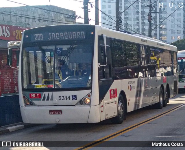 Next Mobilidade - ABC Sistema de Transporte 5314 na cidade de Diadema, São Paulo, Brasil, por Matheus Costa. ID da foto: 10630185.