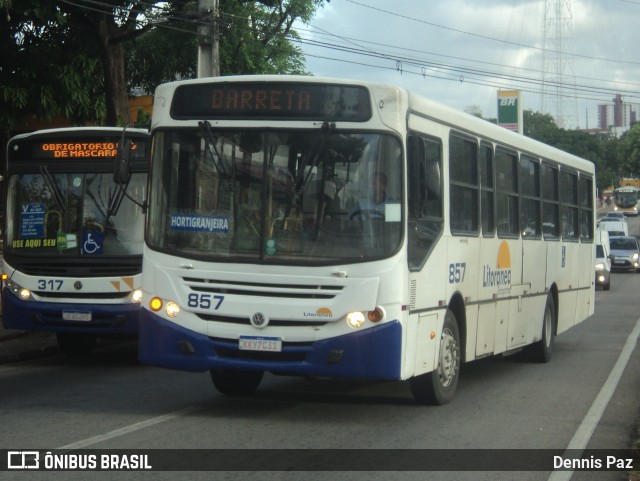 Litorânea Transportes 857 na cidade de Natal, Rio Grande do Norte, Brasil, por Dennis Paz. ID da foto: 10632841.