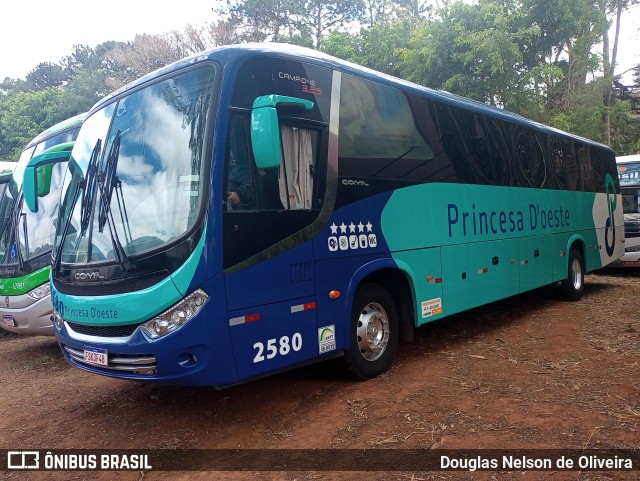 Princesa D'Oeste Fretamento e Turismo 2580 na cidade de Atibaia, São Paulo, Brasil, por Douglas Nelson de Oliveira. ID da foto: 10634439.