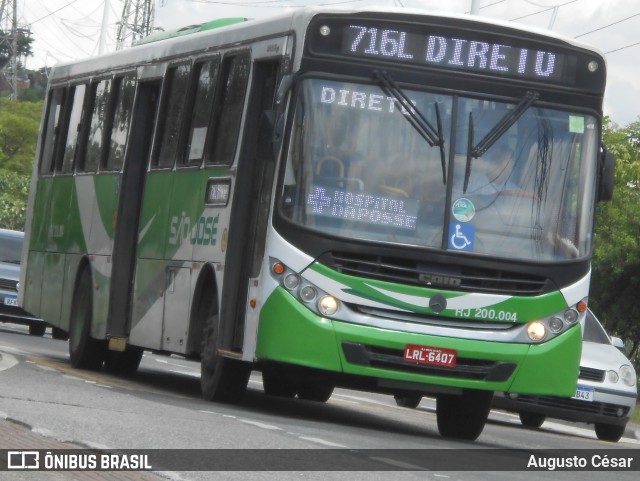 Viação São José RJ 200.004 na cidade de Nova Iguaçu, Rio de Janeiro, Brasil, por Augusto César. Número da foto: #10632894.