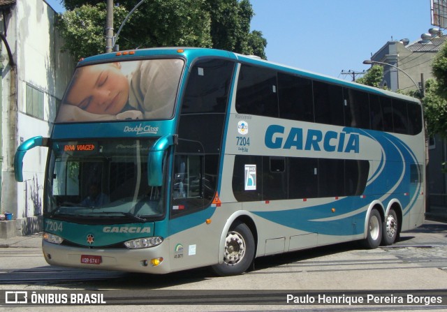 Viação Garcia 7204 na cidade de Rio de Janeiro, Rio de Janeiro, Brasil, por Paulo Henrique Pereira Borges. ID da foto: 10635751.