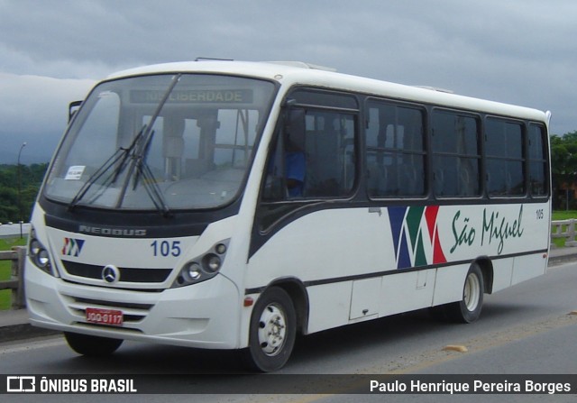 Viação São Miguel 105 na cidade de Resende, Rio de Janeiro, Brasil, por Paulo Henrique Pereira Borges. ID da foto: 10635790.