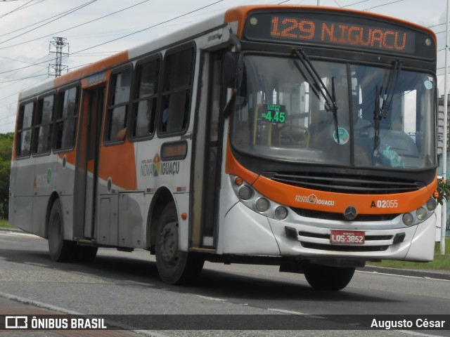 Viação Mirante A02055 na cidade de Nova Iguaçu, Rio de Janeiro, Brasil, por Augusto César. Número da foto: #10632884.