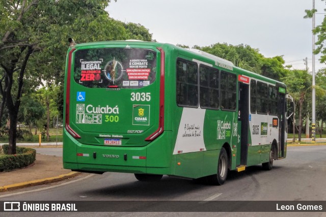 Expresso Caribus Transportes 3035 na cidade de Cuiabá, Mato Grosso, Brasil, por Leon Gomes. Número da foto: #10634487.