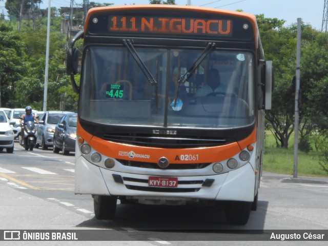 Viação Mirante A02061 na cidade de Nova Iguaçu, Rio de Janeiro, Brasil, por Augusto César. Número da foto: #10632920.