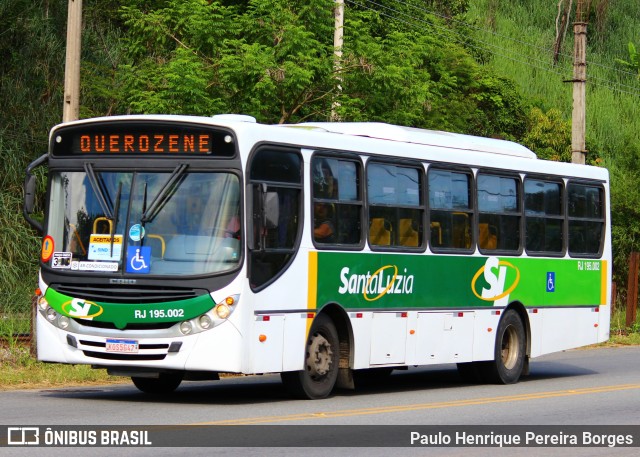 Viação Santa Luzia RJ 195.002 na cidade de Barra do Piraí, Rio de Janeiro, Brasil, por Paulo Henrique Pereira Borges. ID da foto: 10636009.