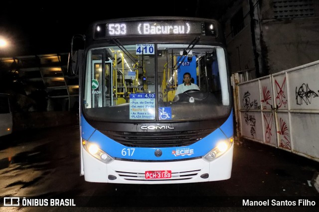 Transcol - Transportes Coletivos Ltda. 617 na cidade de Recife, Pernambuco, Brasil, por Manoel Santos Filho. Número da foto: #10632989.