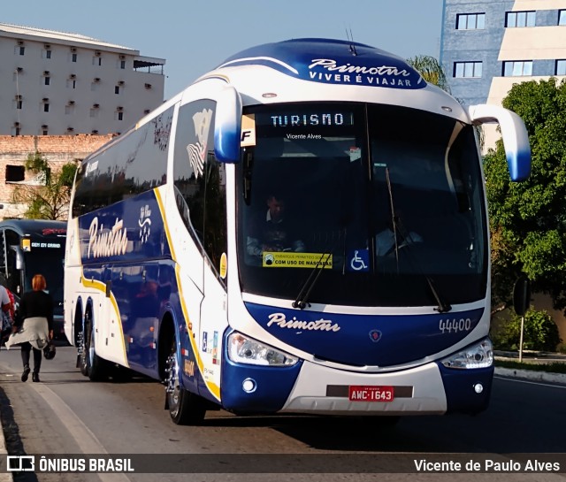 Primotur Transportes e Turismo 44400 na cidade de Aparecida, São Paulo, Brasil, por Vicente de Paulo Alves. ID da foto: 10637485.