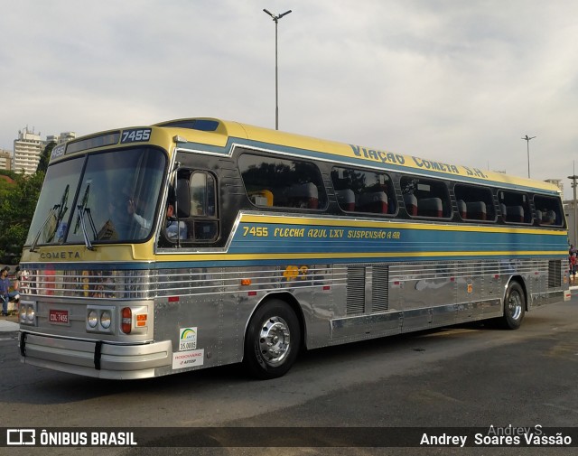 Viação Cometa 7455 na cidade de São Paulo, São Paulo, Brasil, por Andrey Soares Vassão. Número da foto: #10637649.