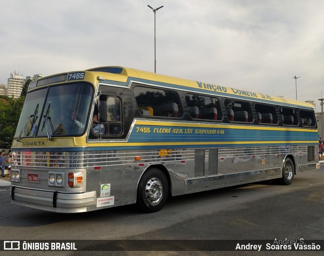 Viação Cometa 7455 na cidade de São Paulo, São Paulo, Brasil, por Andrey  Soares Vassão. ID da foto: 10637649.