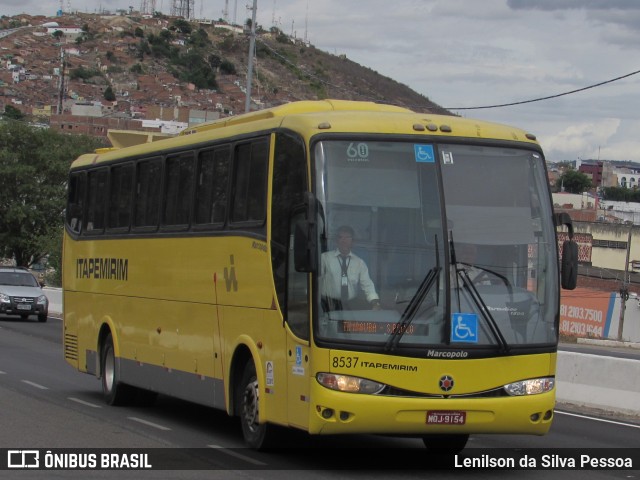 Viação Itapemirim 8537 na cidade de Caruaru, Pernambuco, Brasil, por Lenilson da Silva Pessoa. ID da foto: 10637526.