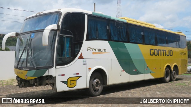 Empresa Gontijo de Transportes 14670 na cidade de Salinas, Minas Gerais, Brasil, por JGILBERTO KNIPHOFF. Número da foto: #10637627.
