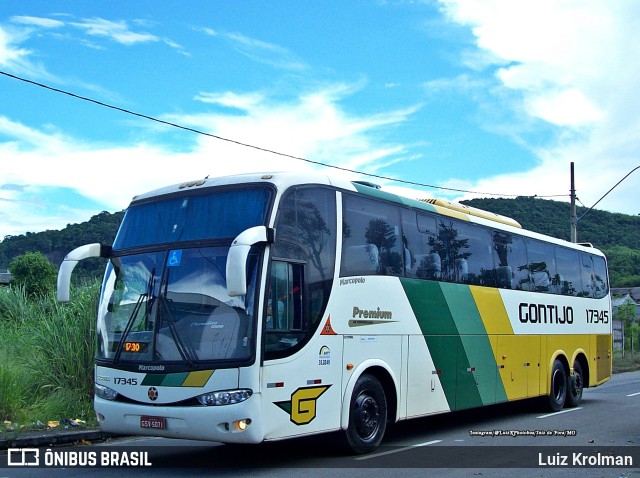 Empresa Gontijo de Transportes 17345 na cidade de Juiz de Fora, Minas Gerais, Brasil, por Luiz Krolman. ID da foto: 10638963.