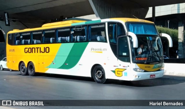 Empresa Gontijo de Transportes 14915 na cidade de Belo Horizonte, Minas Gerais, Brasil, por Hariel Bernades. Número da foto: #10638057.