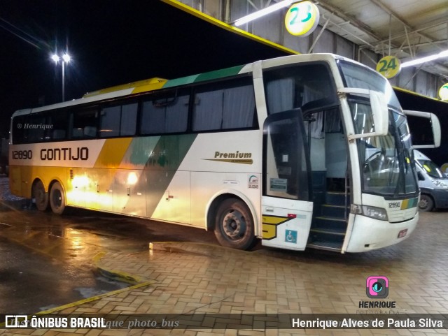 Empresa Gontijo de Transportes 12890 na cidade de Perdões, Minas Gerais, Brasil, por Henrique Alves de Paula Silva. Número da foto: #10637113.