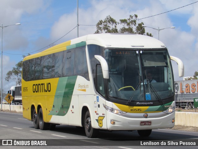 Empresa Gontijo de Transportes 18515 na cidade de Caruaru, Pernambuco, Brasil, por Lenilson da Silva Pessoa. ID da foto: 10640434.