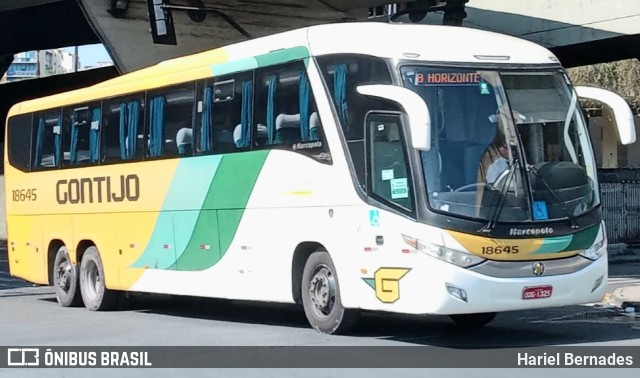 Empresa Gontijo de Transportes 18645 na cidade de Belo Horizonte, Minas Gerais, Brasil, por Hariel Bernades. ID da foto: 10642068.