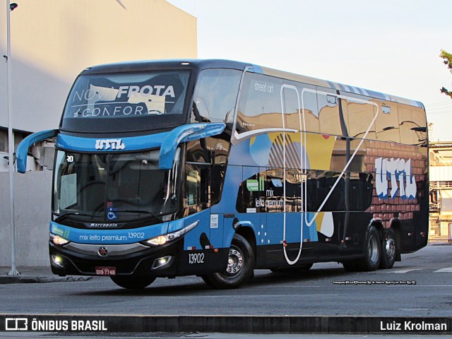 UTIL - União Transporte Interestadual de Luxo 13902 na cidade de Rio de Janeiro, Rio de Janeiro, Brasil, por Luiz Krolman. Número da foto: #10640785.