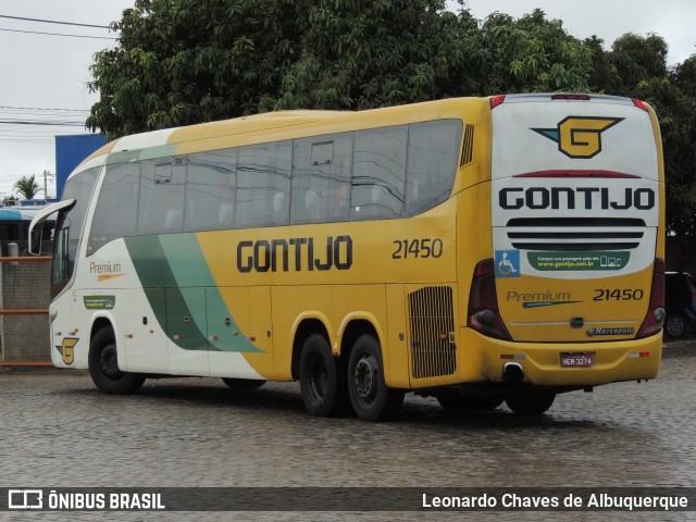 Empresa Gontijo de Transportes 21450 na cidade de Vitória da Conquista, Bahia, Brasil, por Leonardo Chaves de Albuquerque. ID da foto: 10641924.