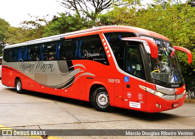 Empresa de Ônibus Pássaro Marron 5813 na cidade de São Paulo, São Paulo, Brasil, por Márcio Douglas Ribeiro Venino. ID da foto: 10642837.