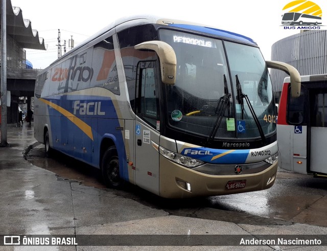 Fácil Transportes e Turismo RJ 140.012 na cidade de Rio de Janeiro, Rio de Janeiro, Brasil, por Anderson Nascimento . ID da foto: 10643817.