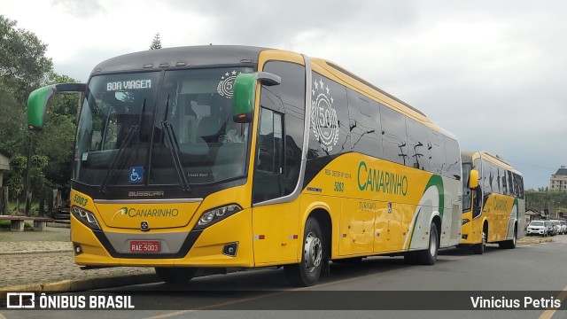 Viação Canarinho 5003 na cidade de Joinville, Santa Catarina, Brasil, por Vinicius Petris. ID da foto: 10644179.