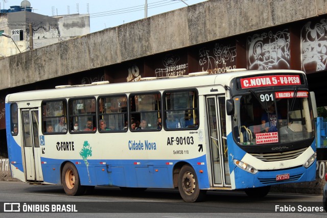 Viação Forte AF-90103 na cidade de Belém, Pará, Brasil, por Fabio Soares. ID da foto: 10643139.