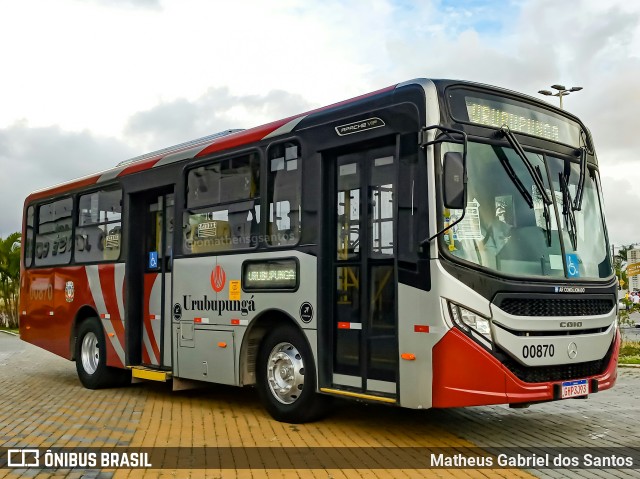 Auto Viação Urubupungá 00870 na cidade de Barueri, São Paulo, Brasil, por Matheus Gabriel dos Santos. ID da foto: 10643107.