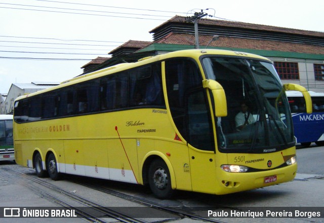 Viação Itapemirim 5501 na cidade de Rio de Janeiro, Rio de Janeiro, Brasil, por Paulo Henrique Pereira Borges. ID da foto: 10645700.