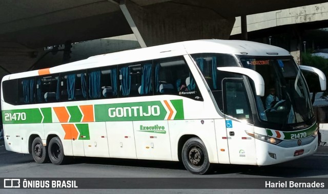 Empresa Gontijo de Transportes 21470 na cidade de Belo Horizonte, Minas Gerais, Brasil, por Hariel Bernades. ID da foto: 10643120.