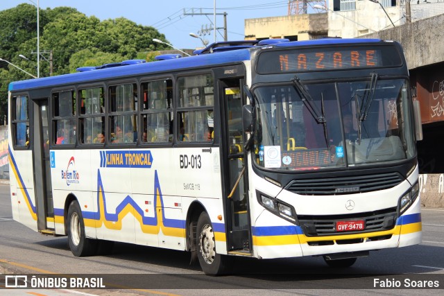Belém Rio Transportes BD-013 na cidade de Belém, Pará, Brasil, por Fabio Soares. Número da foto: #10643943.