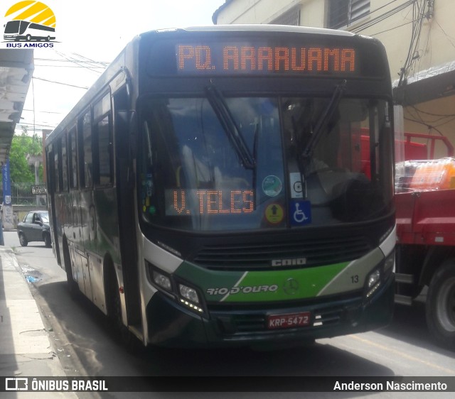 Rio D´Ouro Transportes Coletivos 13 na cidade de São João de Meriti, Rio de Janeiro, Brasil, por Anderson Nascimento . Número da foto: #10644029.